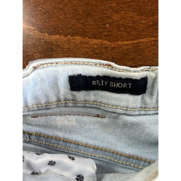 Lucky Brand Girls Shorts 14 Riley Denim Stretch Distressed Light Wash Cut Off - Picture 3 of 7